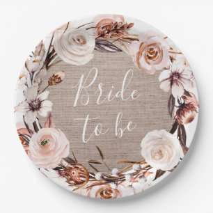 Boho Brautparty Teller Burlap Bridge zu sein