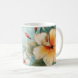 Boho Breezy Tropical Flower Kaffeetasse