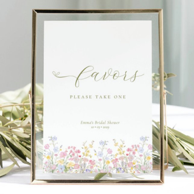 Boho Bridal Shower Favors Tabletop Sign Poster (Von Creator hochgeladen)
