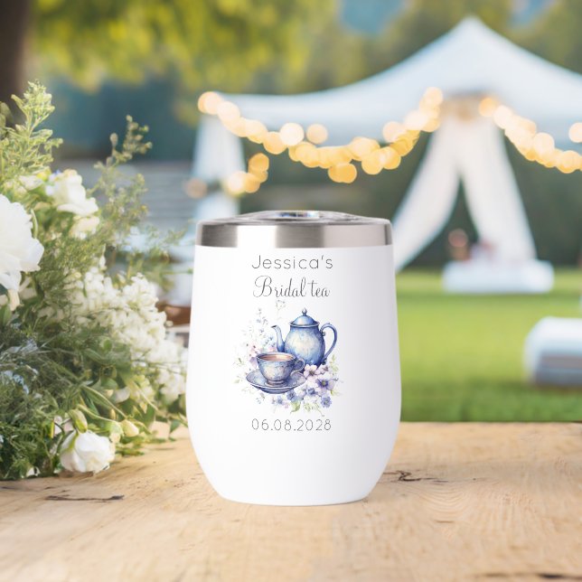 Boho Bridal Tea Blue Floral Vintages Brautparty (Hochzeit (gedreht))
