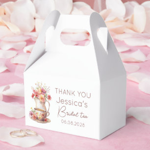Boho Bridal Tea Floral Vintages Brautparty Geschenkschachtel