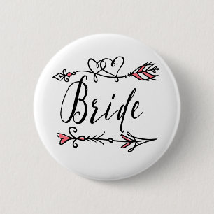 Boho Bride Leader of the Bride Stamm Arrow Button