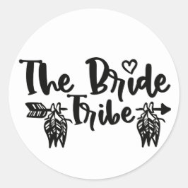 Boho Bride Tribe Bachelorette Brautparty Runder Aufkleber