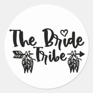 Boho Bride Tribe Bachelorette Brautparty Runder Aufkleber