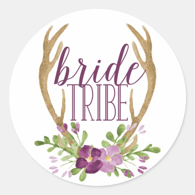 Boho Bride Tribe Stickers (Vorderseite)