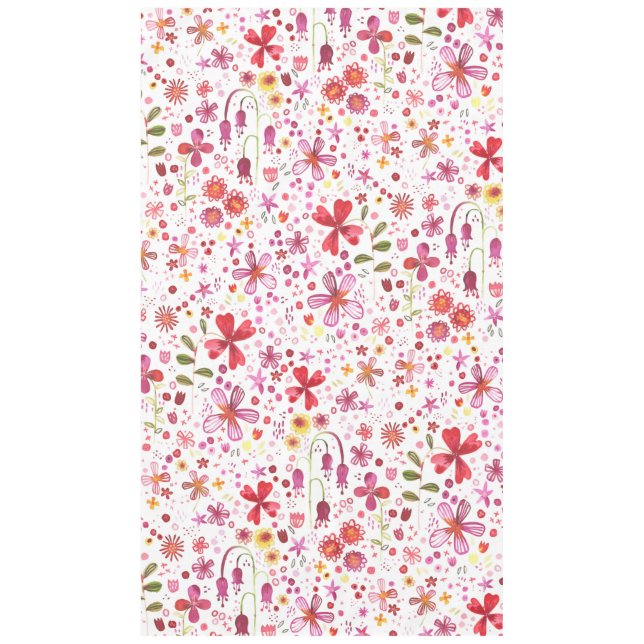 Boho Bright Floral Watercolor Tischdecke (Vorderseite)