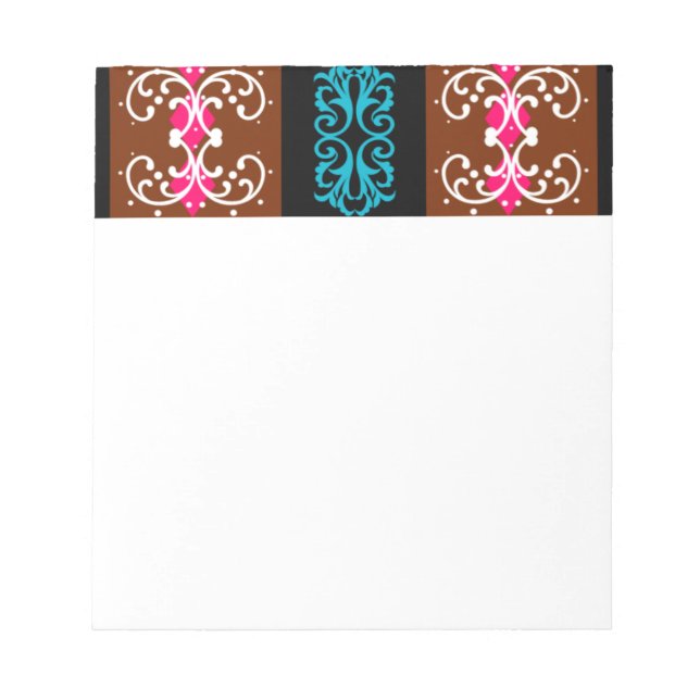 Boho Brocade Stripe Notizblock (Vorderseite)