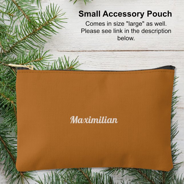Boho Brown - Kleines, solides Zubehör Zubehörtasche (Small Accessory Pouch - Boho Brown - Solid by Leapfroglisics Shop)