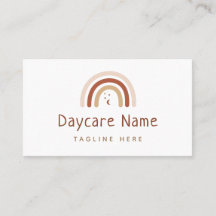 Boho Brown Rainbow Moon Stars Kinderbetreuung