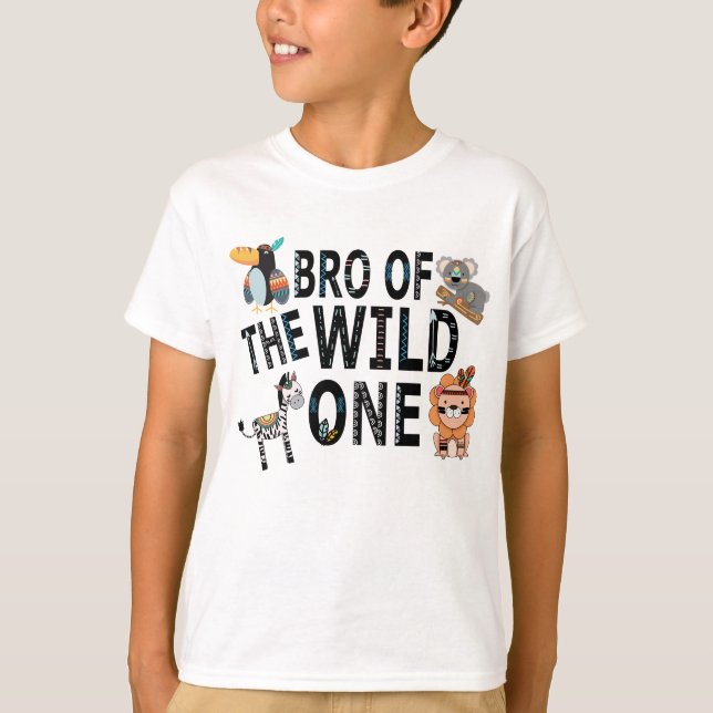 Boho Bruder der Wilden einen Geburtstag T-Shirt (Vorderseite)