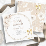 Boho Brunch Bridal Dusche Einladungen<br><div class="desc">Erleben Sie Ihre Feier mit unserer Pearls und Prosecco Bridal Dusche Einladung. Die Sammlung besticht durch delikate Wasserfarben, schicke Creme und helle Blumen, geschmückt mit hübschen Perlen und vergoldeten Champagnergläsern. Diese Kollektion ist perfekt für einen Brunch mit Champagner und Set den Ton für eine unvergessliche Ansammlung voller Lachen und Liebe....</div>