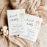 Boho Brunch & Bubbly Bridal Dusche Einladung<br><div class="desc">Dieses hübsche Brautparty Brunch Bubbly Invitation verfügt über handgemalte Champagnerflöten und eignet sich hervorragend zum Set der böhmischen Dusche! Editieren Sie die meisten Texte einfach, um sie an Ihre Veranstaltung anzupassen! Die meisten Texte und alle Textfarben sind vollständig editierbar —> klicken Sie auf die Schaltfläche "Edit Using Design Tool" um...</div>