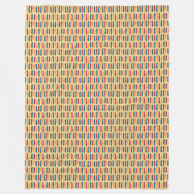 Boho Brushstroke Fleece Blanket (Vorderseite)