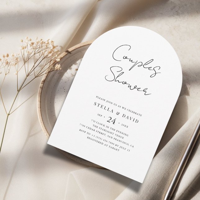 Boho Budget Wedples Shower Arch Foto Einladung (Von Creator hochgeladen)