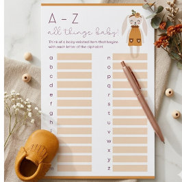 Boho Bunny Florale Babyparty-Aktivität