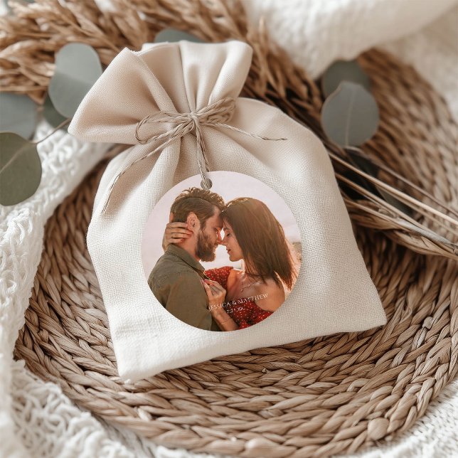Boho-Burgund Hochzeitsfoto Geschenkanhänger (Von Creator hochgeladen)