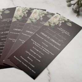 Boho Burgund und Vintage Rose Hochzeit Programm