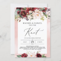Boho burgundrosa rot Blüte gebunden Knoten