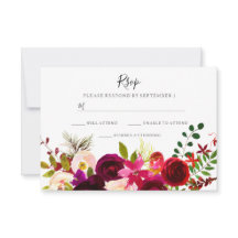 Boho Burgundy Blume Frühjahrswoche RSVP