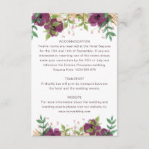 Boho burgundy Blumenzettel