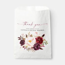Boho Burgundy Floral Brautparty Vielen Dank Lecker Geschenktütchen