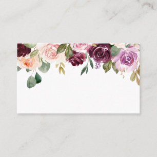 Boho Burgundy und Peach Blume Fall Platzkarte