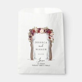 Boho Burgundy Wedding Arch Favor Bags Geschenktütchen