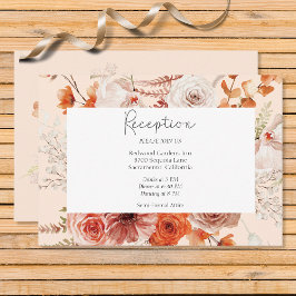 Boho Burnt Orange Arch Monogram Peach Begleitkarte