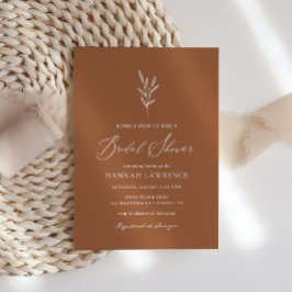 Boho Burnt Orange Brautparty Einladung