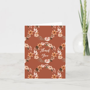 Boho Burnt Orange Floral Wreath