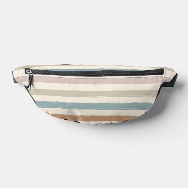 Boho-Bürstenstreifen Nahtloses Erdtön Bauchtasche (Ablage )