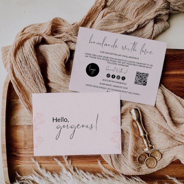 Boho Business Danke-Karte Dankeskarte (Boho Business Thank You Card)
