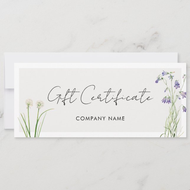 Boho Business Logo Gift Certificate Voucher (Rückseite)
