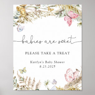 Boho Butterflies Babies sind süß Nehmen Sie eine L Poster