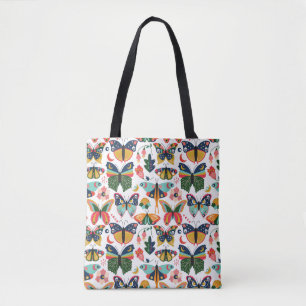 Boho Butterflies: Nahtloses Tapetenmuster.