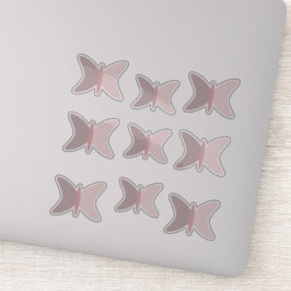 Boho Butterflies Pink Earthy Tones Aufkleber