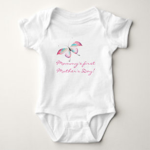 Boho Butterfly   Baby Bodysuit zum ersten Mutterta Strampler