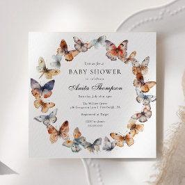 Boho Butterfly Baby Dusche Einladung