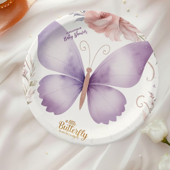 Boho Butterfly Baby Dusche Pappteller (Von Creator hochgeladen)