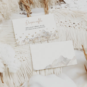 Boho Butterfly Baby Duschkabine Windelwanne Raffle Begleitkarte