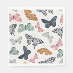 Boho Butterfly Baby Shower Napkin Serviette