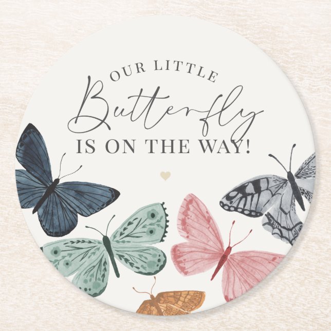 Boho Butterfly Baby Showroom Untersetzer (Vorderseite)