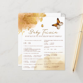 Boho Butterfly Baby Trivia Baby Showspiel