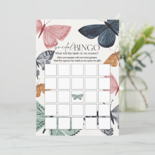 Boho Butterfly Brautparty Games Bridal Bingo Einladung
