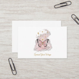 Boho Butterfly "Breite Deine Flügel" Grußkarte Visitenkarte