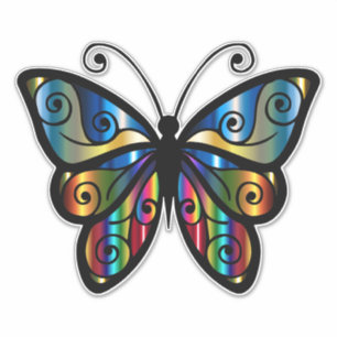 BOHO BUTTERFLY DIE SEHEN AUTOKOLL-STICKER AUFKLEBER