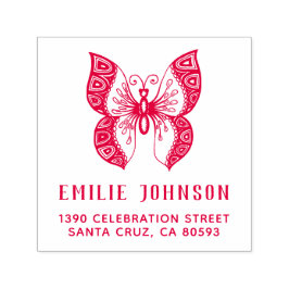 Boho Butterfly | Elegante Name Rücksendeadresse Permastempel