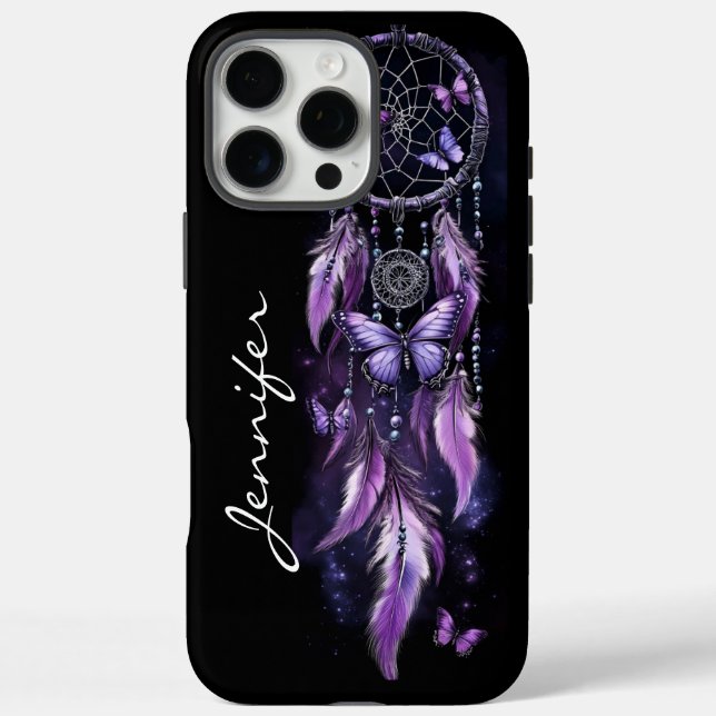 Boho Butterfly Feather Dreamcatcher Case-Mate iPhone Hülle (Rückseite)
