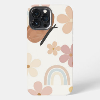 Boho Butterfly & Floral Vintage Phone Case iPhone 13 Pro Max Hülle