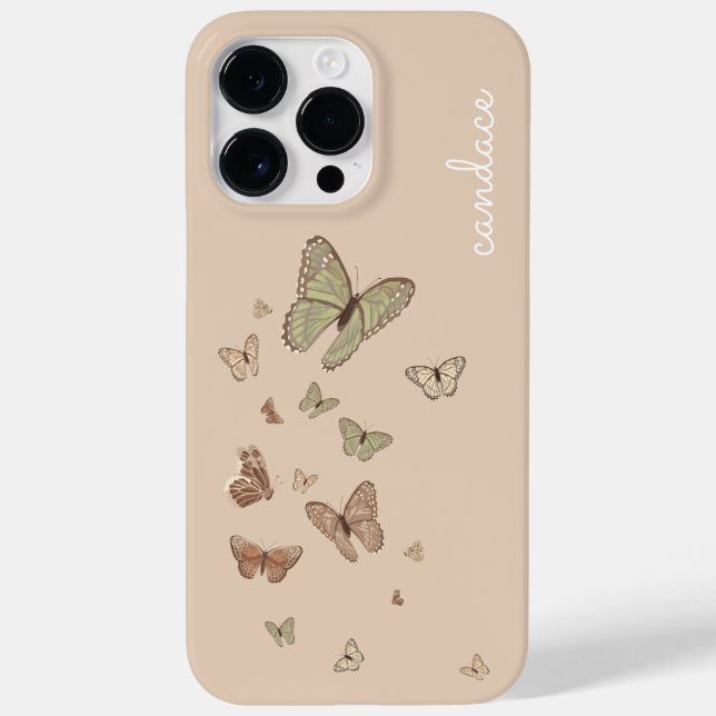 Boho Butterfly Neutraler Wüstenname Case-Mate iPhone Hülle (Rückseite)